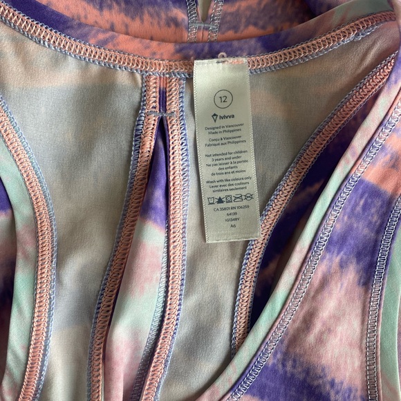 Ivivva Sun Sprinter Singlet Multi-Colored Tank Top - Picture 9 of 9